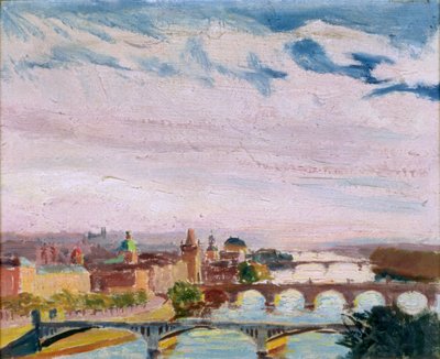 Veduta di Praga da Letna, 1925 da Ignacy Pinkas
